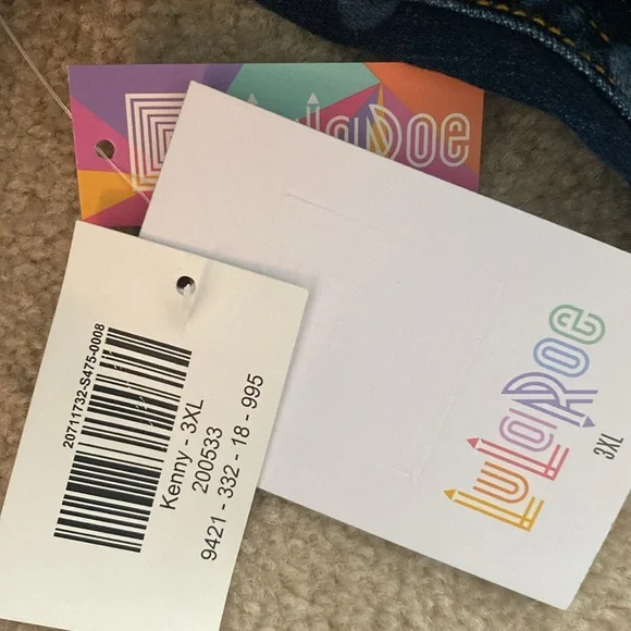 LuLaRoe NWT Kenny jean jacket 3XL - Picture 13 of 16